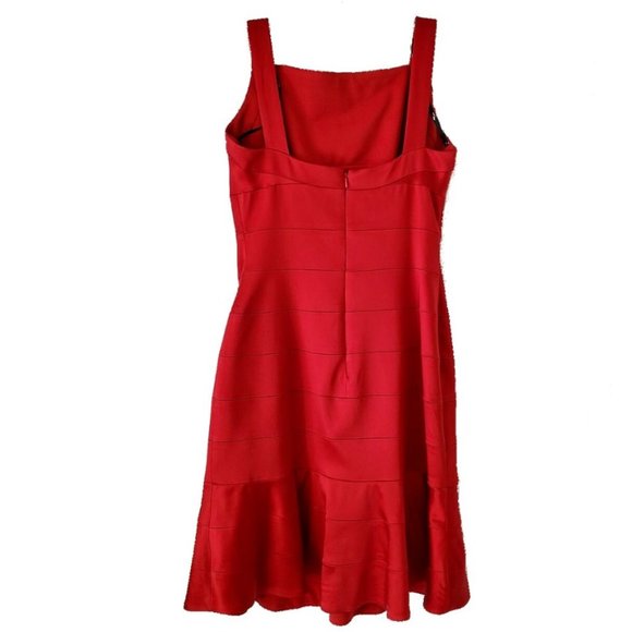 Suzi Chin for Maggy Boutique Red Satin Sleeveless Cocktail Dress | NWT | Size 2 - Picture 2 of 11